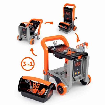 Smoby - Black+Decker - Steekwagen + 3 in 1 doos