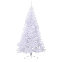 Kunstkerstboom met standaard half 240 cm PVC groen - thumbnail