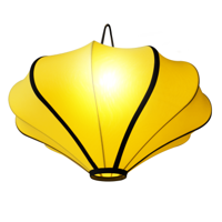 Lampenkap 60cm-Lantaarn-Elastische stof-Geel - thumbnail