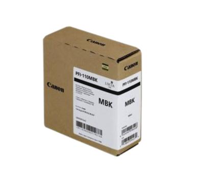 Canon Inktcartridge PFI-110 MBK Origineel Matzwart 2363C001 Canon Inktcartridge PFI-110 MBK Origineel Matzwart 2363C001