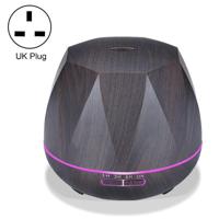 Diamond houtnerf afstandsbediening Ultrasone luchtbevochtiger aromatherapie machine met LED-verlichting capaciteit: 400mL UK plug (donker hout kleur - thumbnail