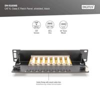 Digitus DN-91608S 8 poorten Netwerkpatchpaneel 254 mm (10) CAT 6 1 HE Meerdere kleuren Ingericht - thumbnail