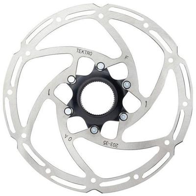 Tektro schijfrem rotor tr203-35 ø203mm, centerlock, zilver