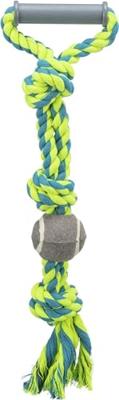 TRIXIE FLOSTOUW MET HANDVAT EN HONDVRIENDELIJKE TENNISBAL ASSORTI 50X6X6 CM 3 ST