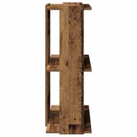 Boekenkast 3-laags 60x30x80 cm bewerkt hout oud houtkleur - thumbnail