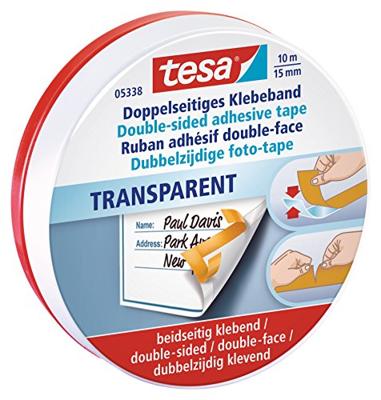 tesa 05338-00000-01 Dubbelzijdige tape Transparant (l x b) 10 m x 15 mm 1 stuk(s) tesa 05338-00000-01 Dubbelzijdige tape Transparant (l x b) 10 m x 15 mm 1 stuk(s)