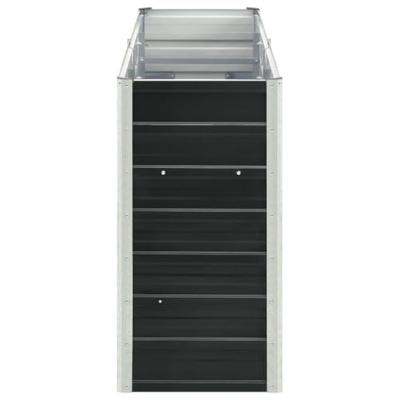 VidaXL Plantenbak verhoogd 240x40x77 cm gegalvaniseerd staal antraciet VidaXL Plantenbak verhoogd 240x40x77 cm gegalvaniseerd staal antraciet