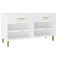 VidaXL Schoenenkast 102x35x55 cm bewerkt hout wit - thumbnail