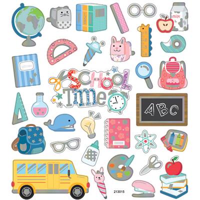Creativ Company Stickers, terug naar school, vel 15x16,5 cm, ca. 32 stuk, 1 vel