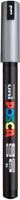 Uni-Posca Posca marker, afm pc-1mr, lijndikte 0,7 mm, extra-fijn, zilver, 1 stuk - thumbnail