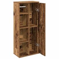 Badkamerkast met rolhouder 39x22x90 cm oud houtkleurig - thumbnail