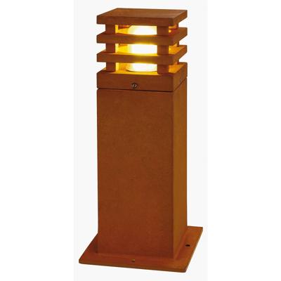 Buitenlamp staand RUSTY 40 cm hoog 3000K vierkant roest kleurig cortenstaal