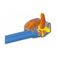 Wago lasklem met hevel 3 polig 0.08-2.5mm² soepel en massief 222-413 (per stuk) - thumbnail