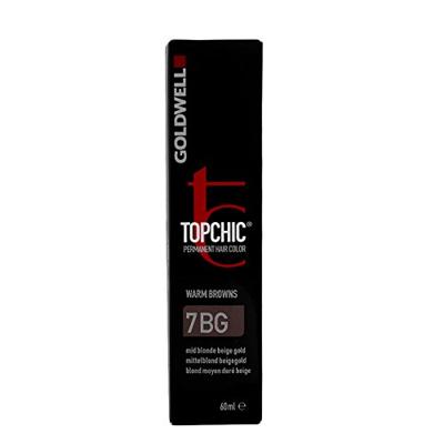 Goldwell Topchic Permanent Hair Color Haarverf 7BG Medium Blonde Beige Gold 60ml