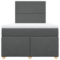 Boxspring met matras stof donkergrijs 120x200 cm - thumbnail