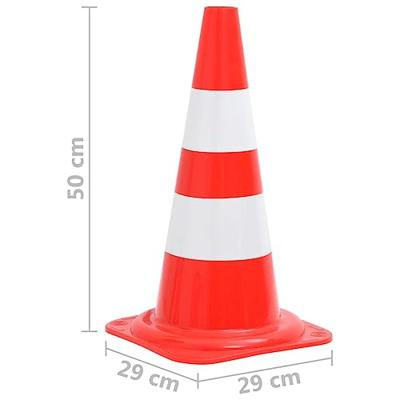 Kegelset met ketting 10 m rood en wit Kegelset met ketting 10 m rood en wit