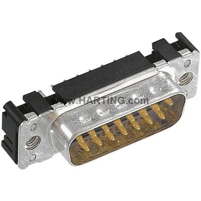 HARTING 09651617712 D-sub male connector 180 ° Aantal polen: 9 Solderen 1 stuk(s)