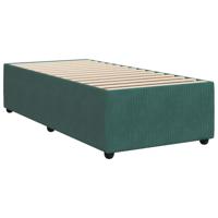 Boxspring met matras fluweel donkergroen 140x200 cm - thumbnail