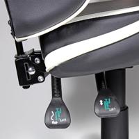 Gaming stoel EDM 75194 Wit Zwart - thumbnail