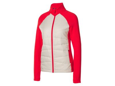 CRIVIT Gewatteerde dames jas Premium (Rood/beige, XS (32/34)) CRIVIT Gewatteerde dames jas Premium (Rood/beige, XS (32/34))