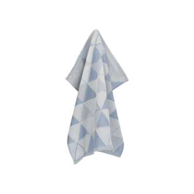 Bunzlau Castle Bunzlau Castle Theedoek Triangles Grey-Blue