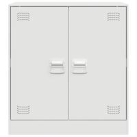 Dressoir 67x39x73 cm staal wit - thumbnail