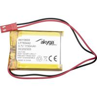 Akyga LiPo accupack 3.7 V 1150 mAh JST - thumbnail