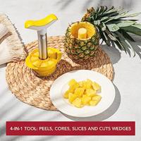 Vacuvin Ananassnijder RVS/Wit/Geel - thumbnail