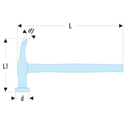 Facom hamer met gebogen hamerpen en ronde, bolvormige kop - 868D.40BOC