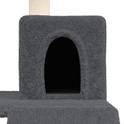 VidaXL Kattenmeubel met sisal krabpalen 82 cm donkergrijs