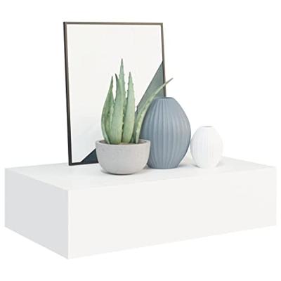 VidaXL Wandschappen 2 st met lade 40x23,5x10 cm mdf wit
