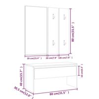 Garderobe set bewerkt hout sonoma eiken - thumbnail