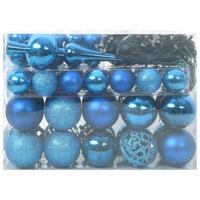 Kerstbal Set met 150 LED 61 pcs Blauw Kunststof - thumbnail