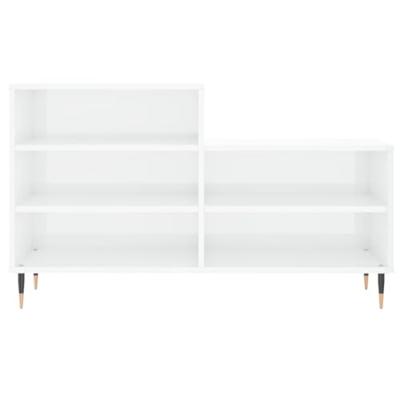 Schoenenkast 102x36x60 cm bewerkt hout hoogglans wit