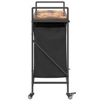 Wasmand 3 vakken met planken gerookt eikenkleurig - thumbnail