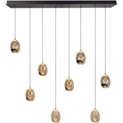 Highlight HanglampGolden Egg zwart 8-lichts recht - H5459.01