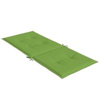 VidaXL Stoelkussens 4 st hoge rug 120x50x4 cm stof gemêleerd groen - thumbnail