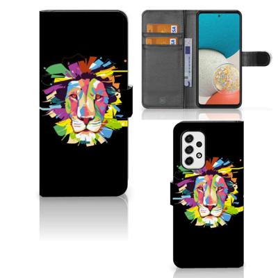 Samsung Galaxy A53 Leuk Hoesje Lion Color Samsung Galaxy A53 Leuk Hoesje Lion Color