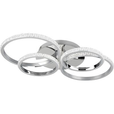 LED Plafondlamp 27W - Dimbaar Natuurlijk Wit 4000K - Rond Chroom Metaal