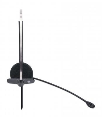 Manhattan Mono USB-Headset On-Ear kabelgebunden USB-A-Stecker Lautstärkeregelung schwarz Computer On Ear headset Kabel Mono Zwart Volumeregeling, Microfoon
