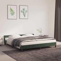 Bedframe zonder matras 160x200 cm fluweel donkergroen - thumbnail