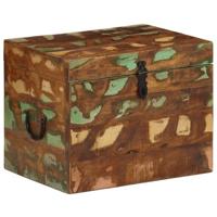Opbergkist massief gerecycled hout - thumbnail