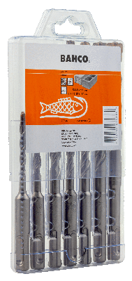 Bahco SDS+ borensets | 2-snijkanten | voor beton | 7-delig | 4652-SET-7
