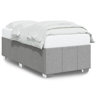Bedframe zonder matras 90x190 cm stof lichtgrijs