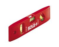 Sola Kunststof waterpas PT5/20, 20cm 3 libellen hobby rood - 01430201 - 01430201 - thumbnail