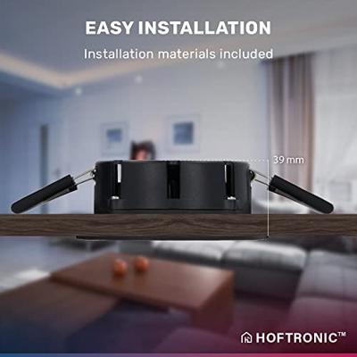 Set van 6 Napels smart inbouwspots - IP65 Waterdicht - 8 Watt 600 Lumen - Kantelbaar - Wifi + Bluetooth - RGBWW - Google Home, Amazon Alexa en Siri - Zwart - Voor binnen en buiten