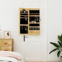 VidaXL Sieradenkast met spiegel wandgemonteerd 37,5x10x90 cm - thumbnail