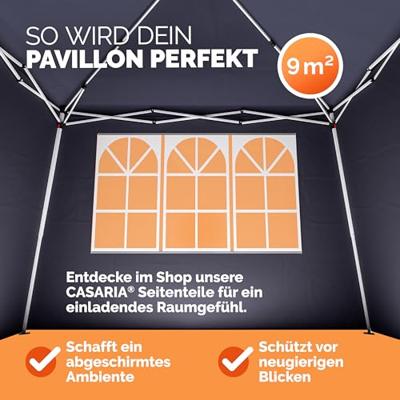Vouwbare Party-tent Capri 3x3m Antraciet