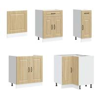 11-delige Keukenkastenset Kalmar bewerkt hout sonoma eikenkleur - thumbnail