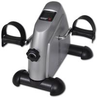 VidaXL Mini hometrainer met plastic vliegwiel (zilver) - thumbnail